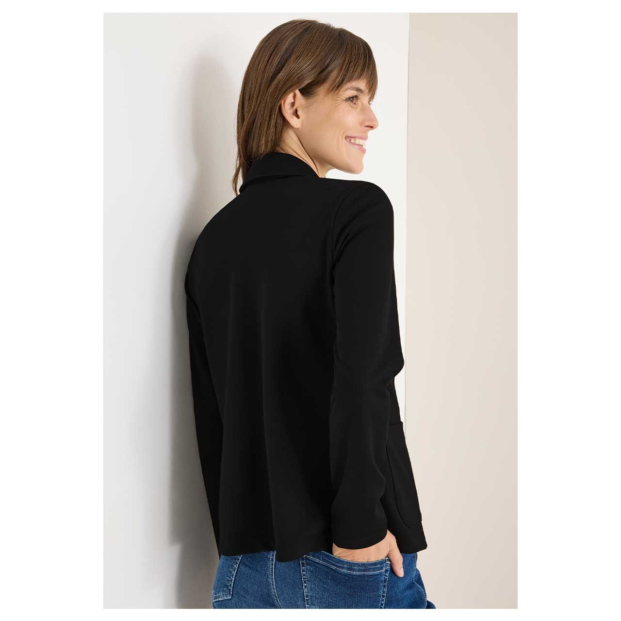 Damen Blazer von Cecil in der Farbe Schwarz, Vorderansicht Model