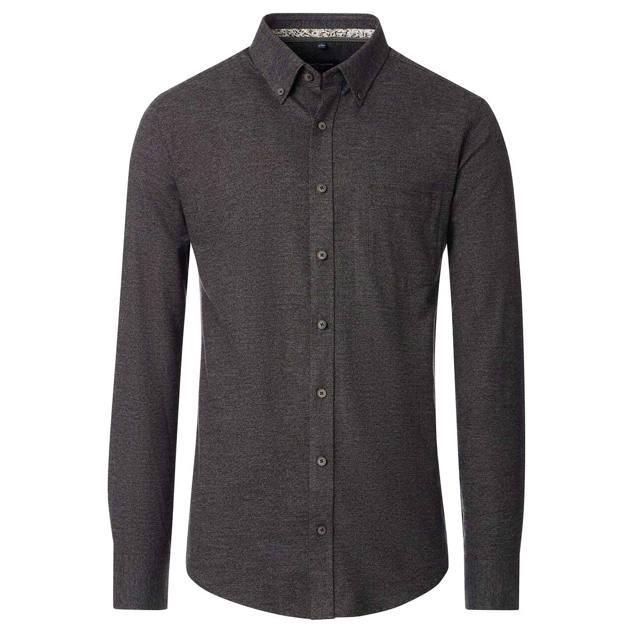 Casa Moda Herren Langarm Hemd black melange
