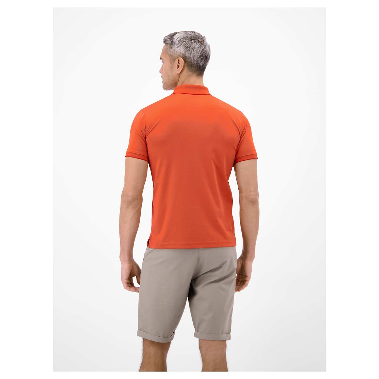 Herren Poloshirt von Lerros in Hellrot, Rückansicht am Model