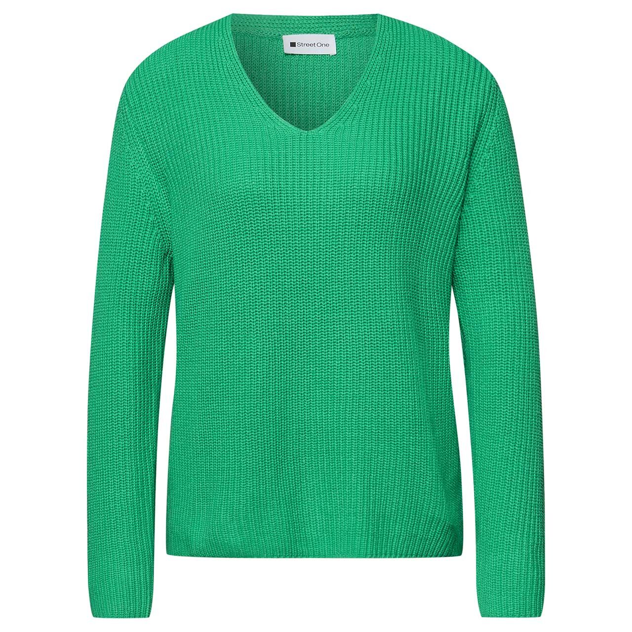 Street One Damen Pullover V-Neck Sweater arcadia green