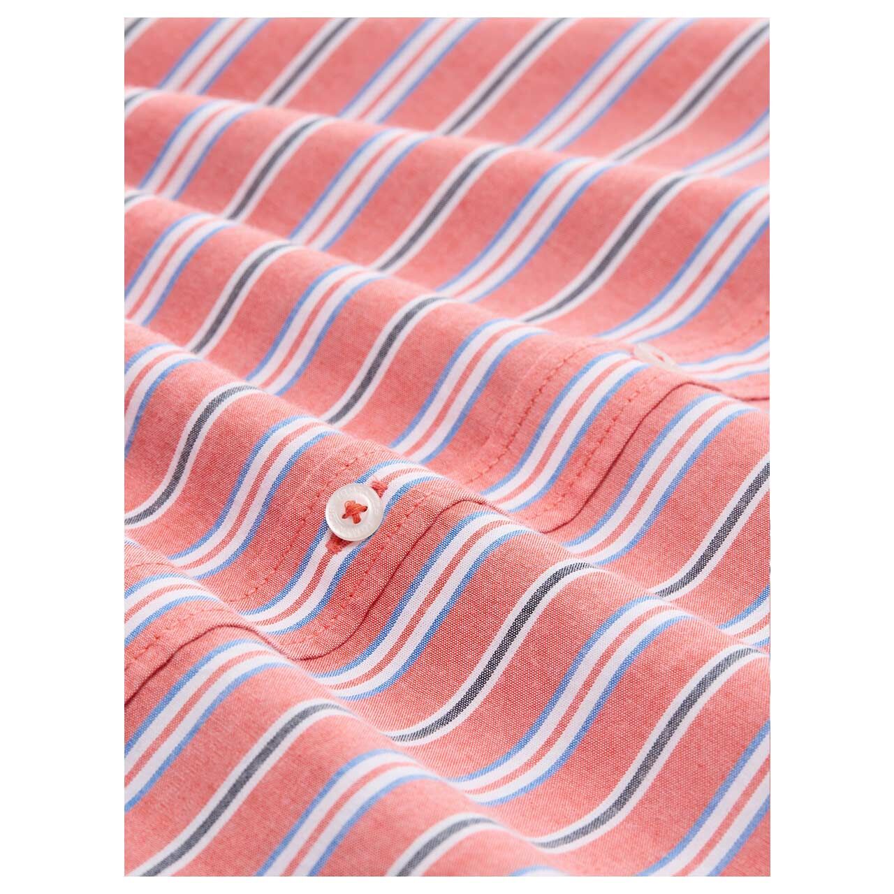 Tom Tailor Herren 1/2 Arm Hemd Oxford red colorful stripe