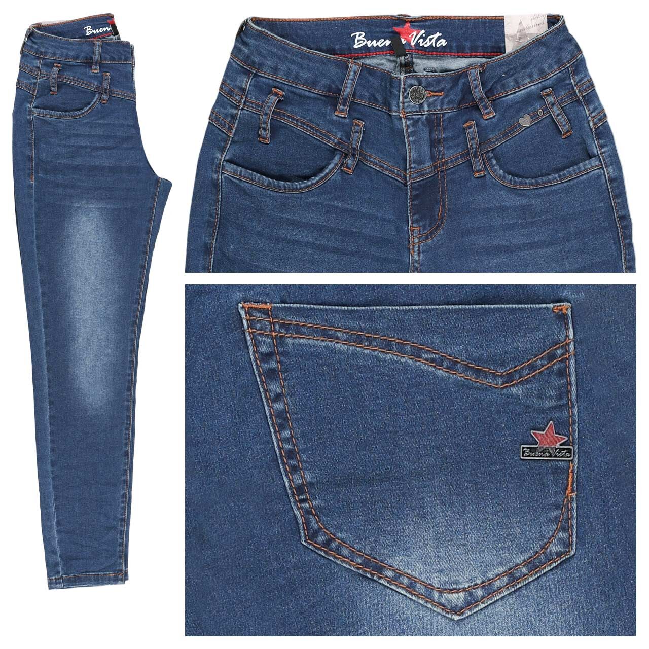 Buena Vista Florida 7/8 Cozy Denim Jeans dark stone