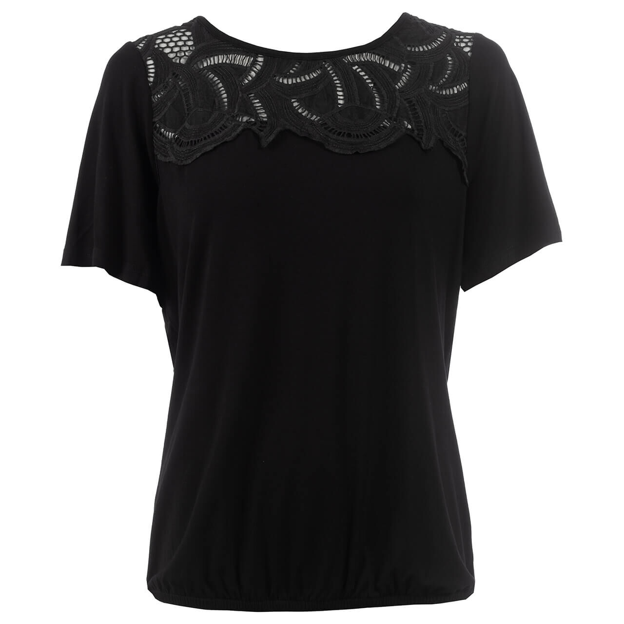 Soquesto Damen T-Shirt black lace