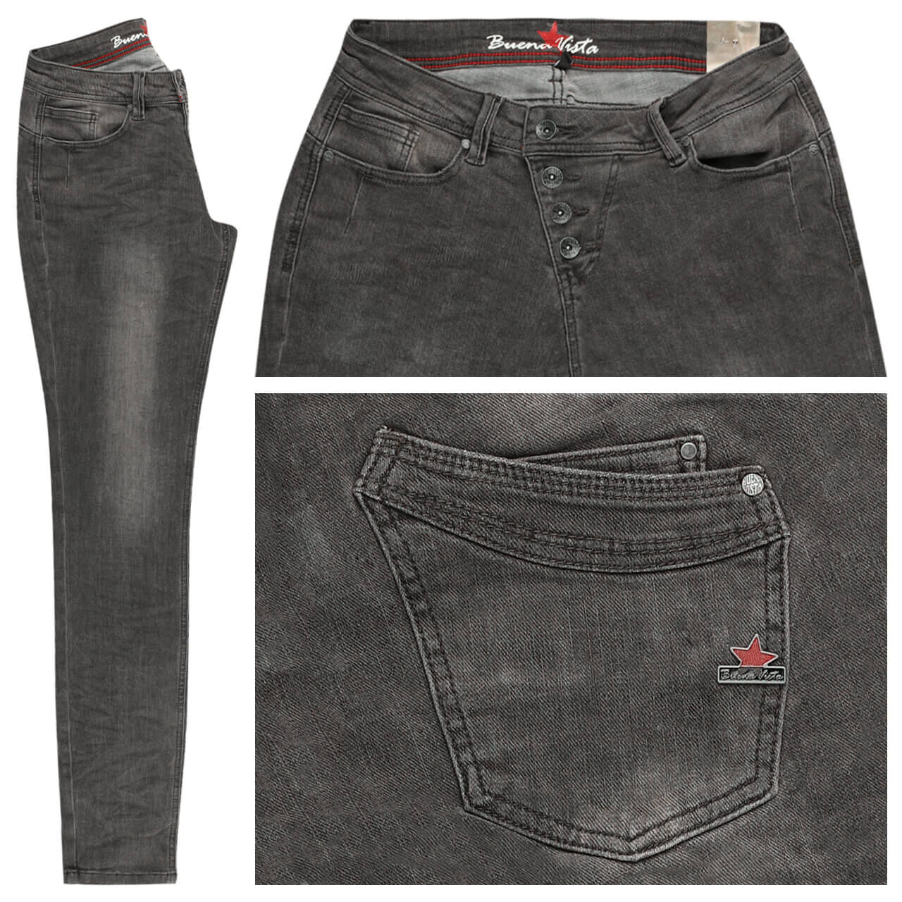 Buena Vista Jeans Malibu Stretch Denim vintage grey
