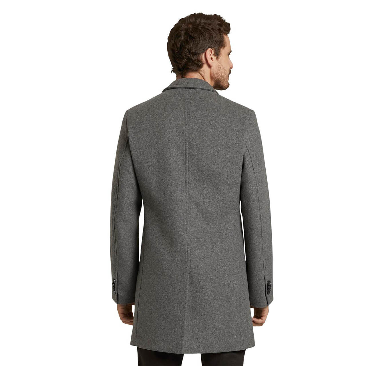 Tom Tailor Mantel Wool Coat 3 Buttons für Herren in Grau, FarbNr.:19081