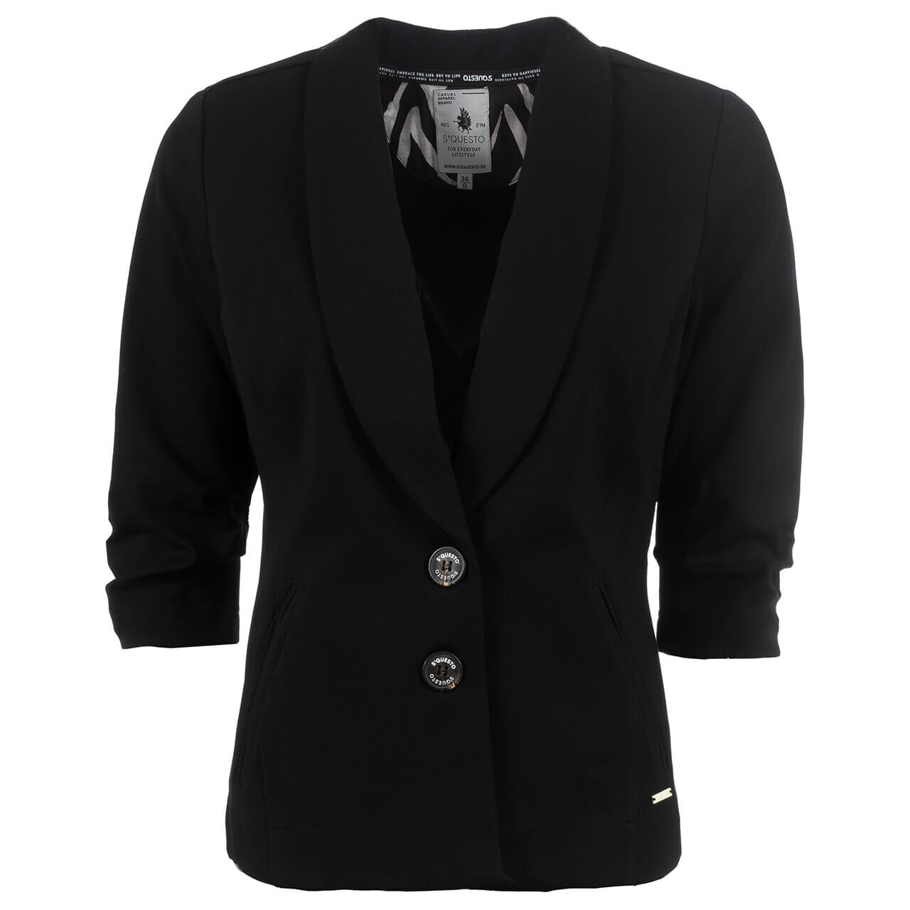 Soquesto 3/4 Arm Blazer black Soquesto 3/4 Arm Blazer black