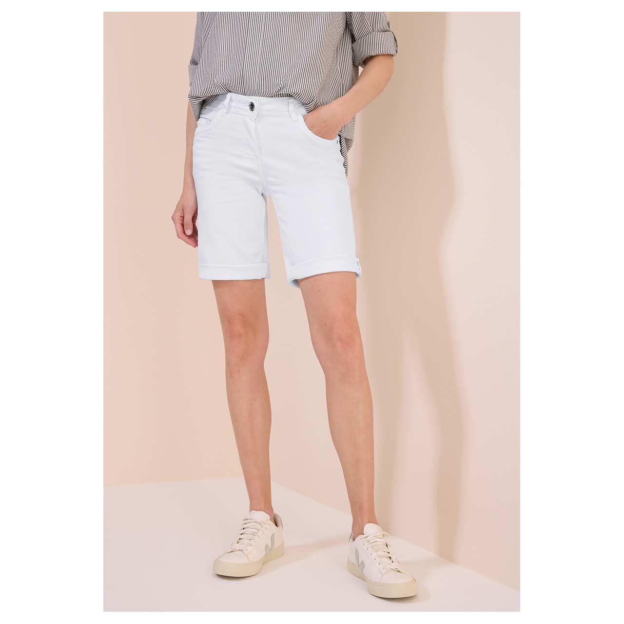 Cecil Scarlett Jeans Shorts clean white