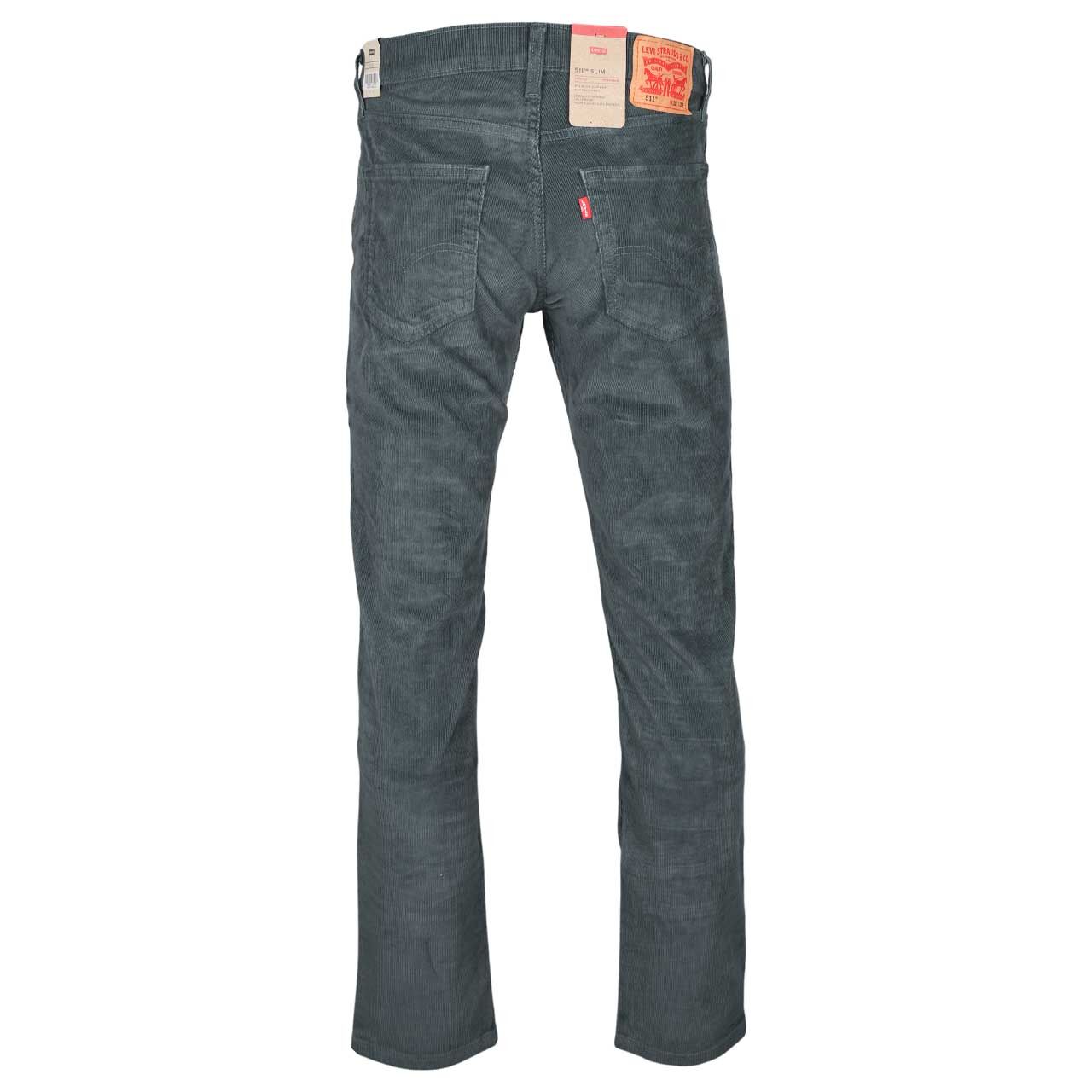 Herren Cordhose 511™ von Levi's® in Grau-Blau, Rückansicht