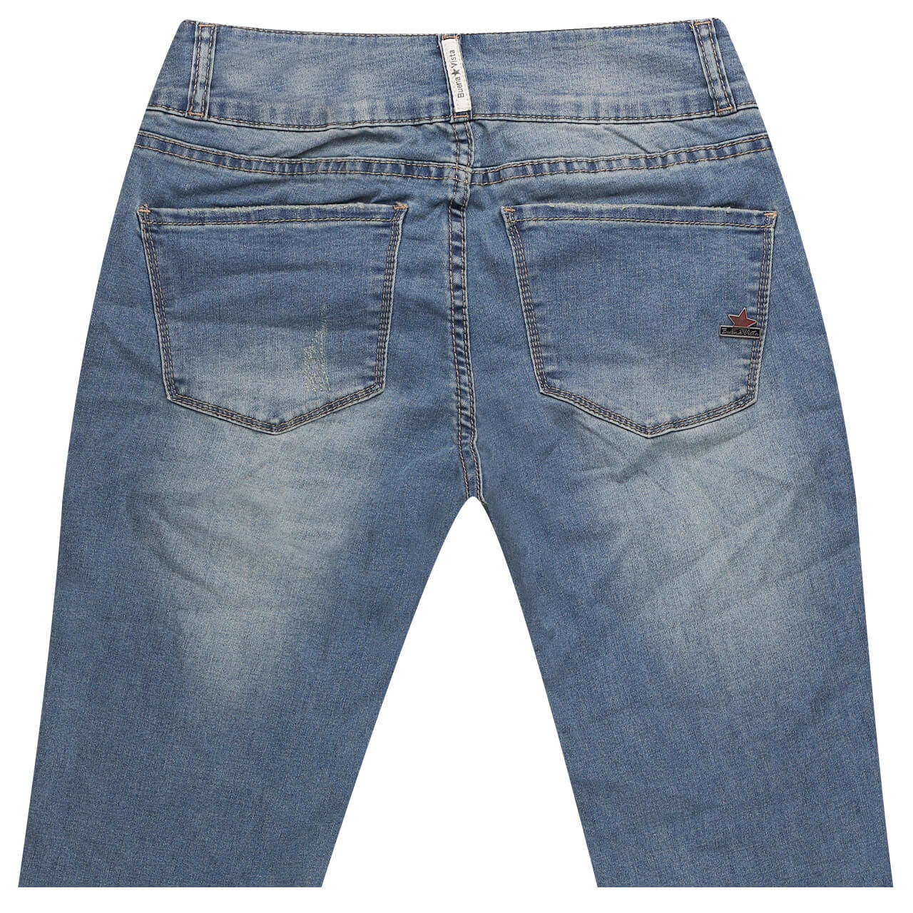Buena Vista Jeans Tummyless 7/8 Stretch Denim grey blue destroyed