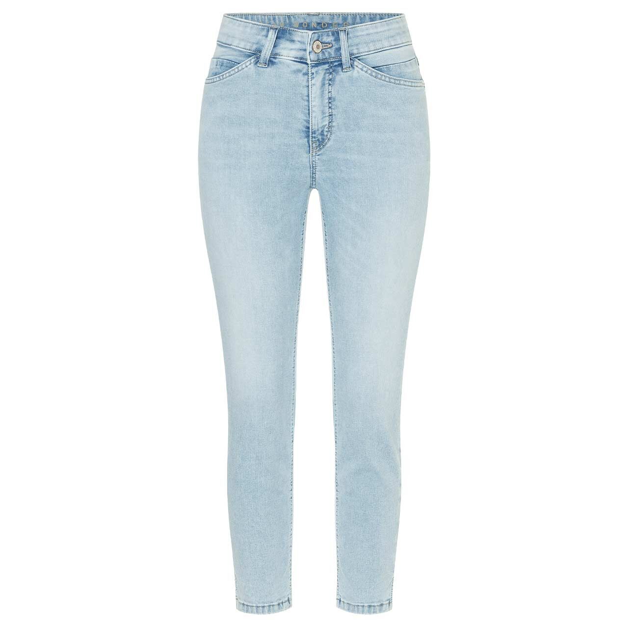 Stretch Damen 7/8 Jeans  Dream Summer von MAC in Hellblau angewaschen, Vorderansicht