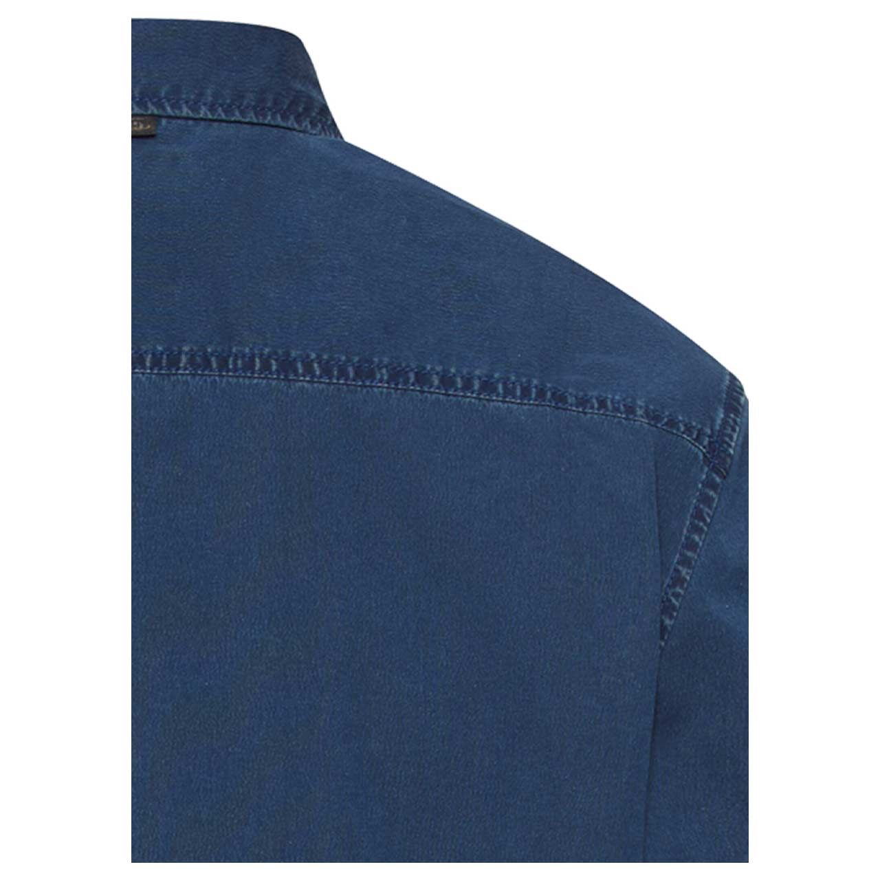 Herren 1/2 Arm Hemd von Camel active in Jeansblau, detaillierte Rückansicht