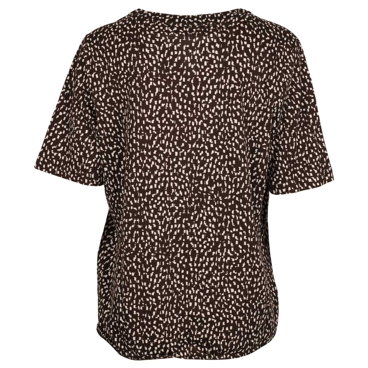 Damen T-Shirt Minimal Lace Tunic von Cecil in Dunkelbraun mit Print, Rückansicht