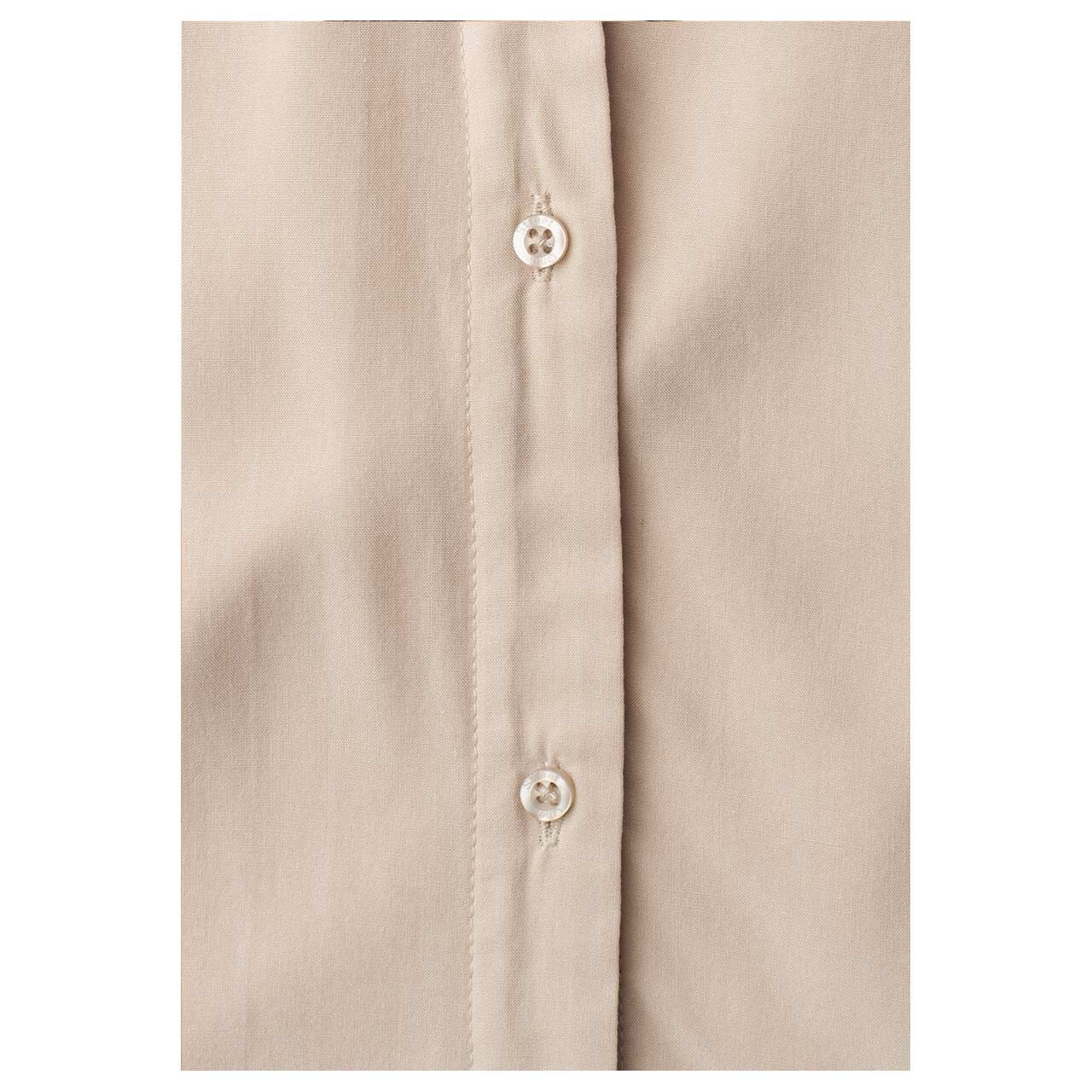 Street One Damen Blusen Top Bowling Collar clay sand