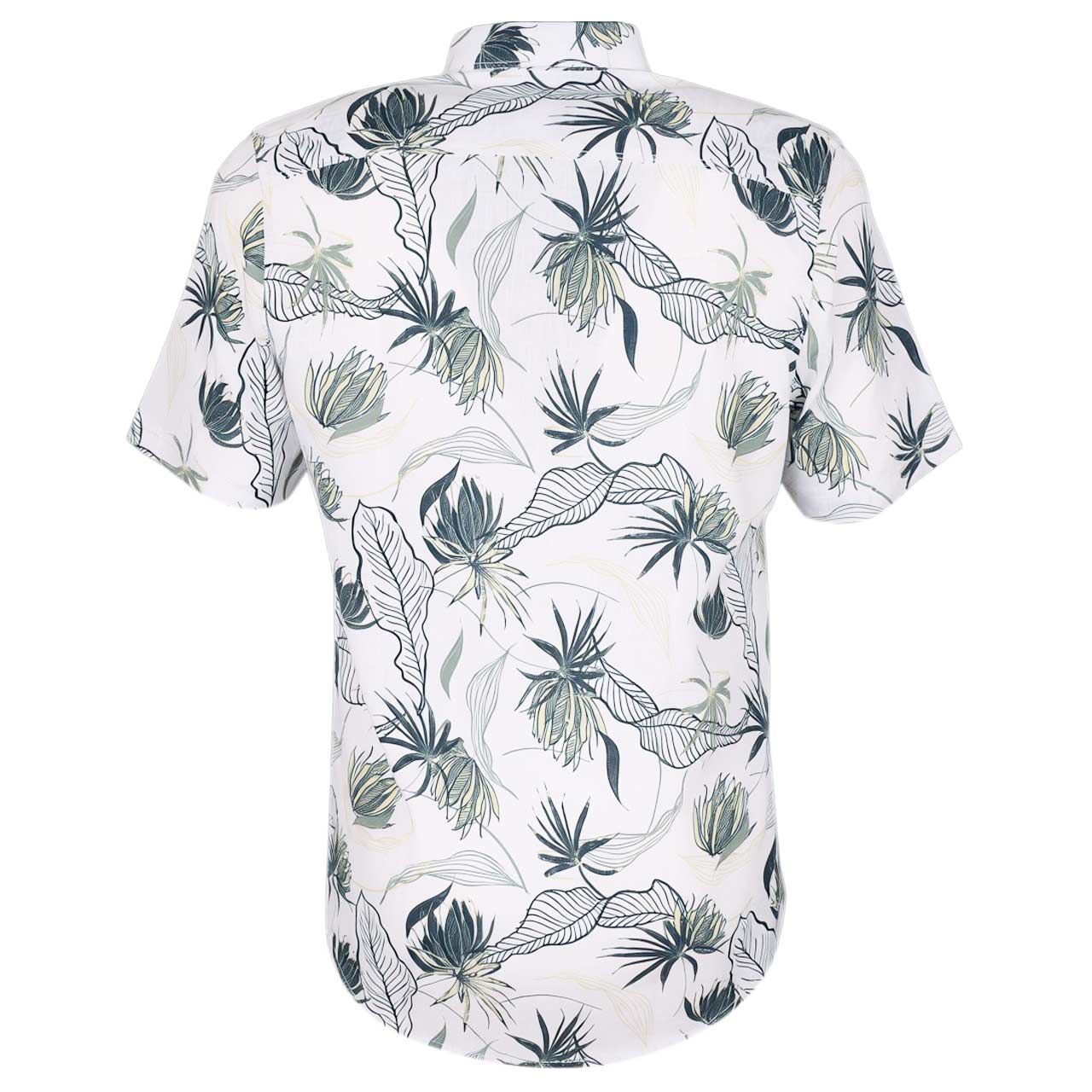 Herren 1/2 Arm Hemd von Lerros in Weiß mit Print, Rückansicht