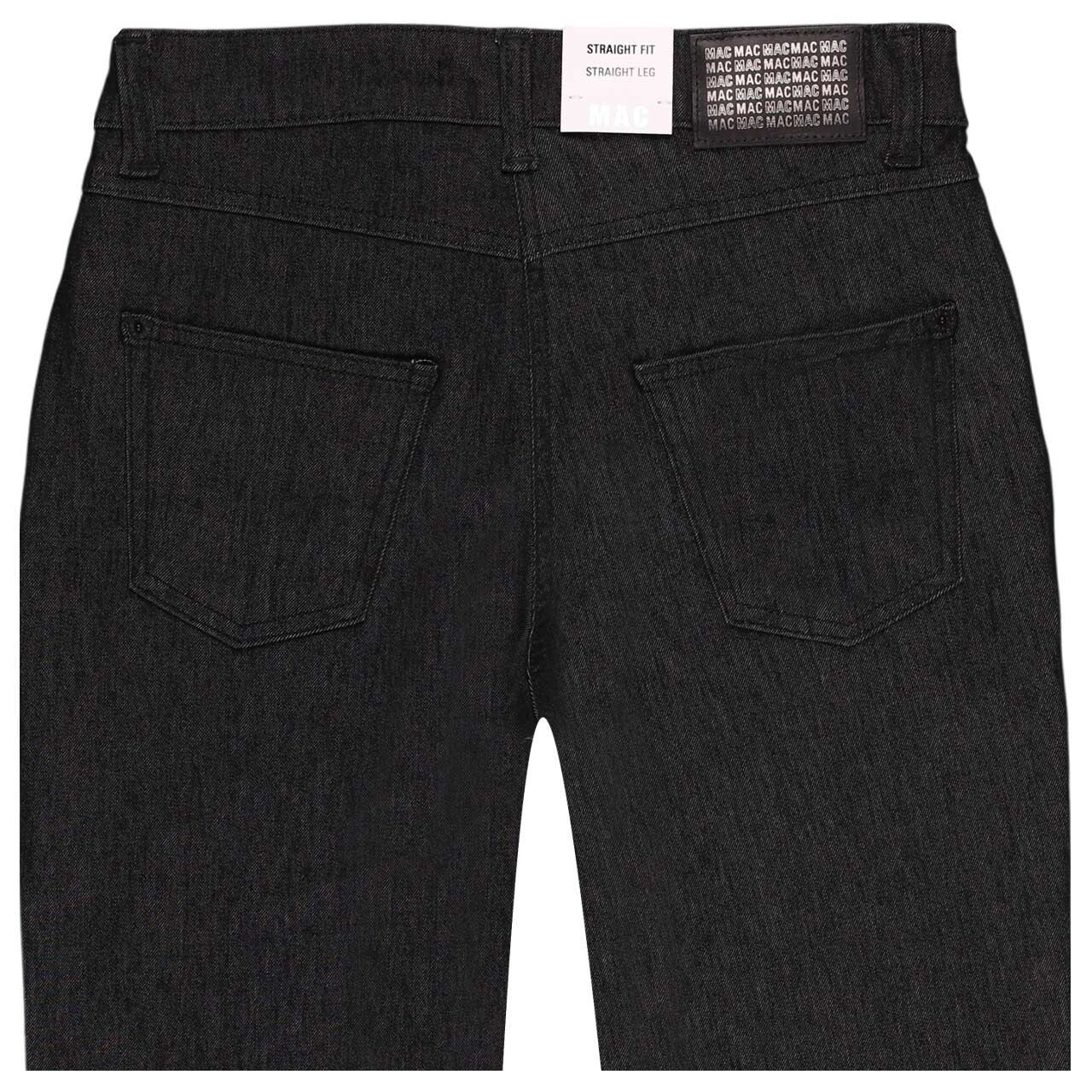 Stretch Damenjeans Melanie von MAC in Schwarz, detaillierte Rückansicht