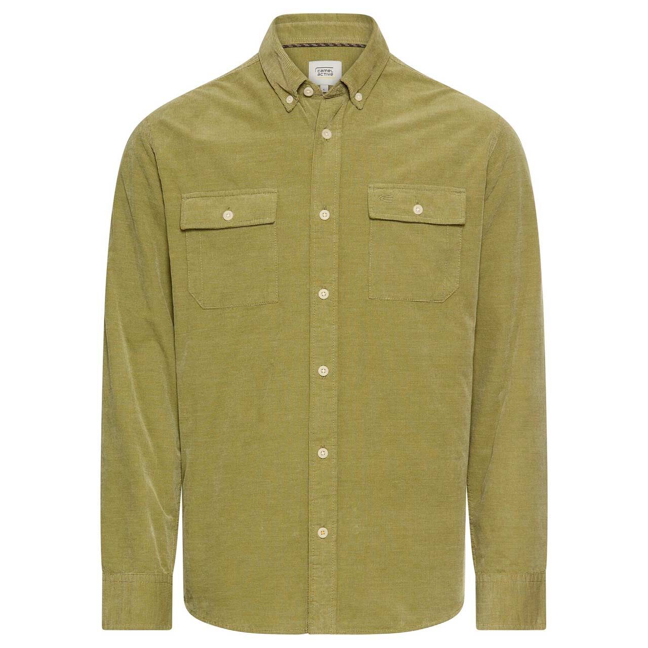 Camel active Herren Langarm Cord Hemd mossstone Camel active Herren Langarm Cord Hemd mossstone