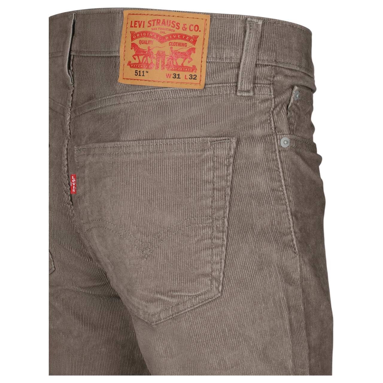 Herren Cordhose 511™ von Levi's® in Braun, detaillierte Rückansicht