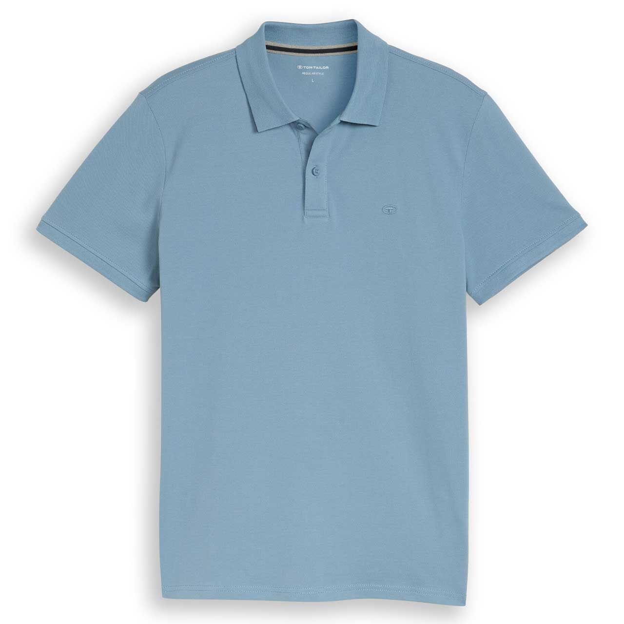 Tom Tailor Herren Piqué Poloshirt mountain blue