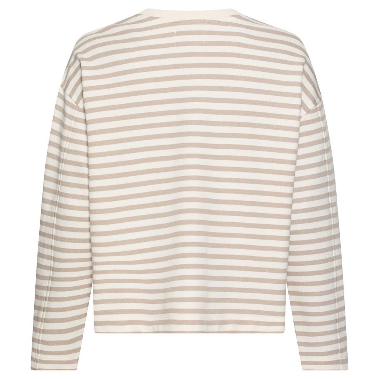 Damen Sweatshirt von Camel active in Grau gestreift, Rückansicht