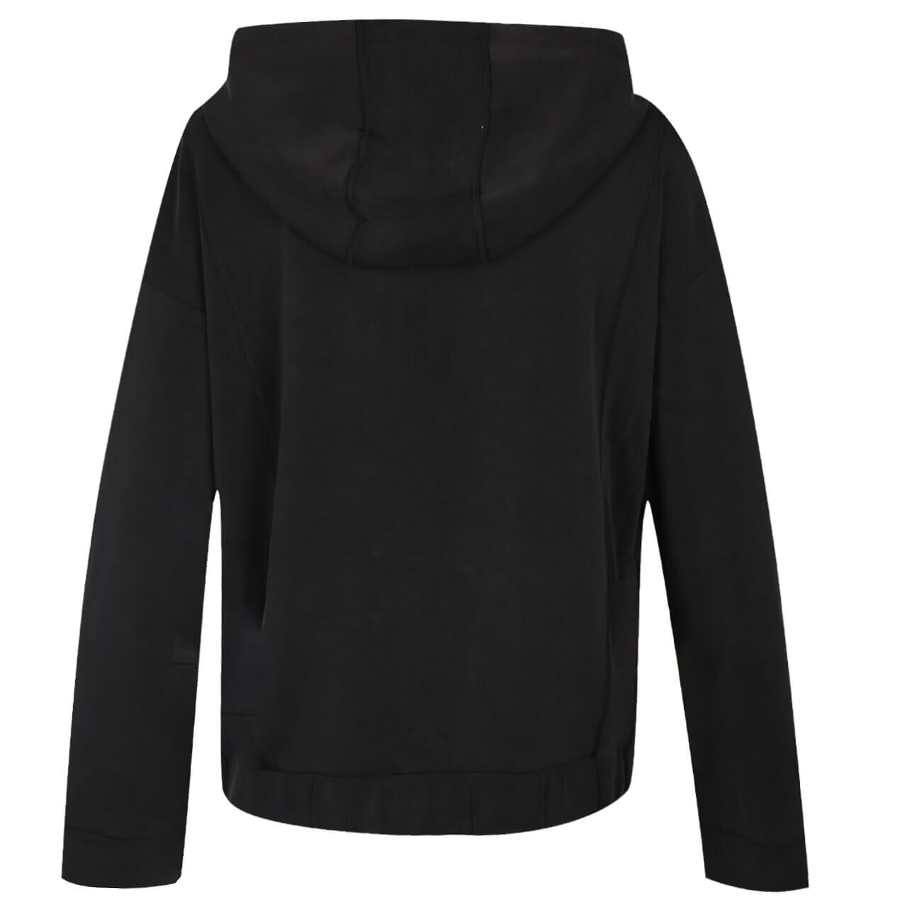 comma-jacke-black-9999-hinten Comma Hoodie Sweatjacke für Damen in Schwarz, FarbNr.: 9999