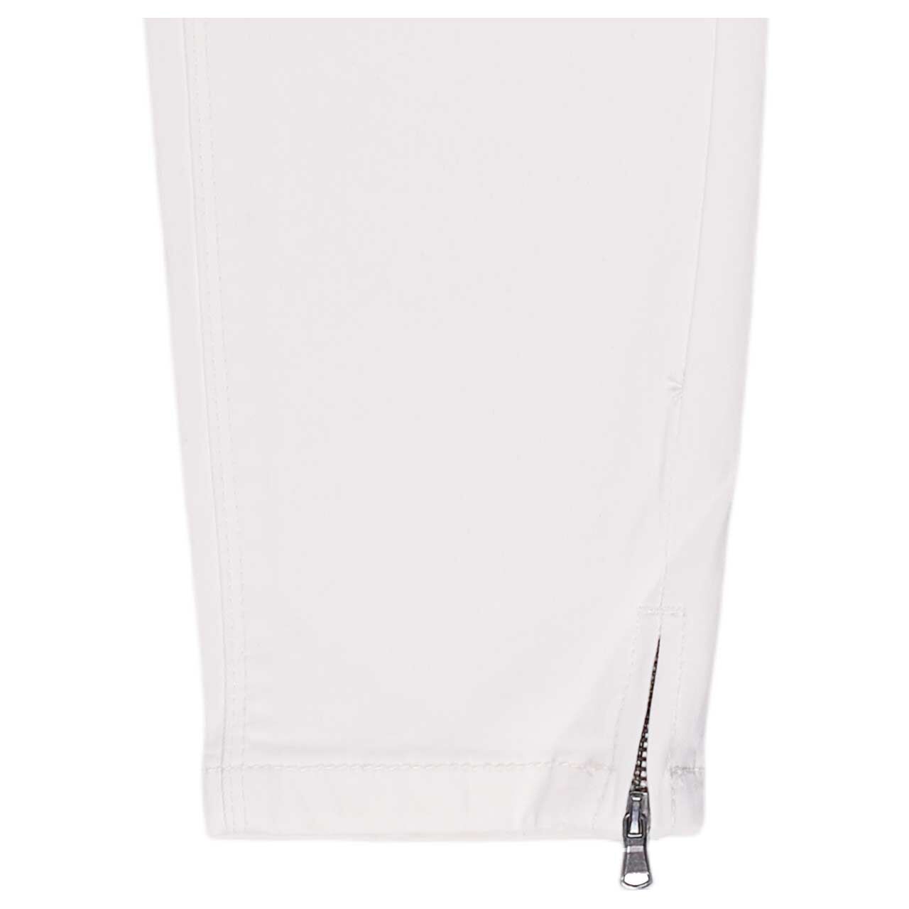 Damen Baumwollhose Italy V 7/8 Stretch Twill von Buena Vista in Cremeweiß, Detailansicht Zipper