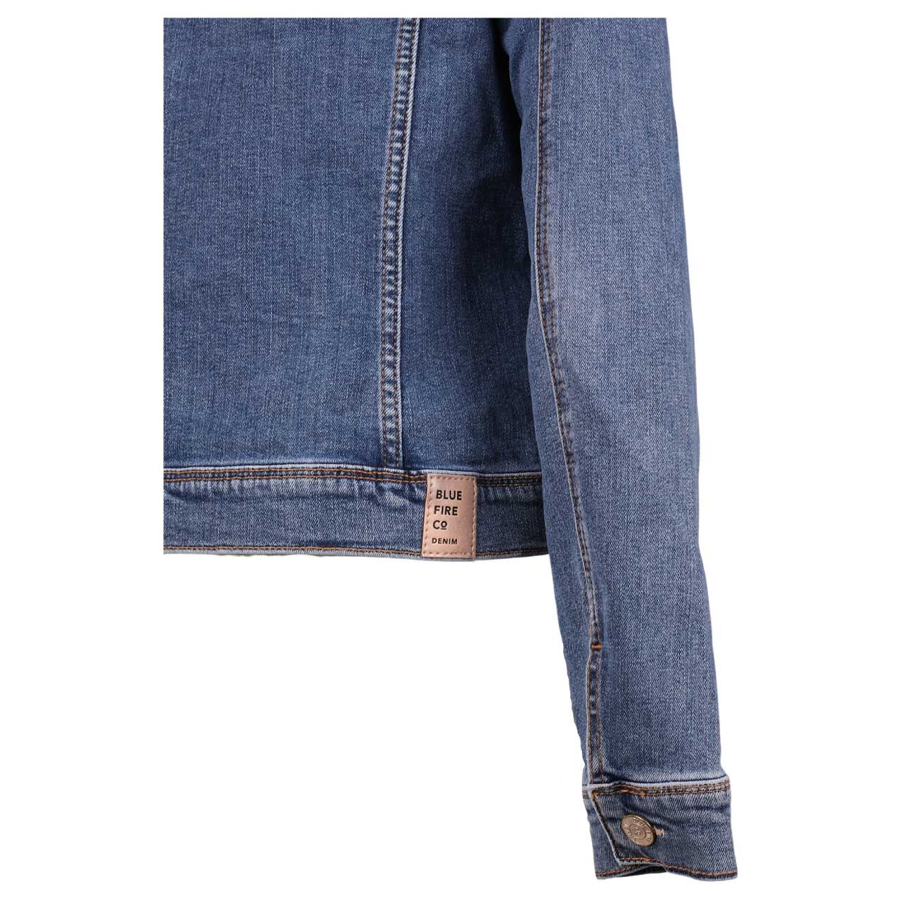 Damen Jeansjacke Gipsy von Blue Fire in Hellblau, Detailansicht hinten