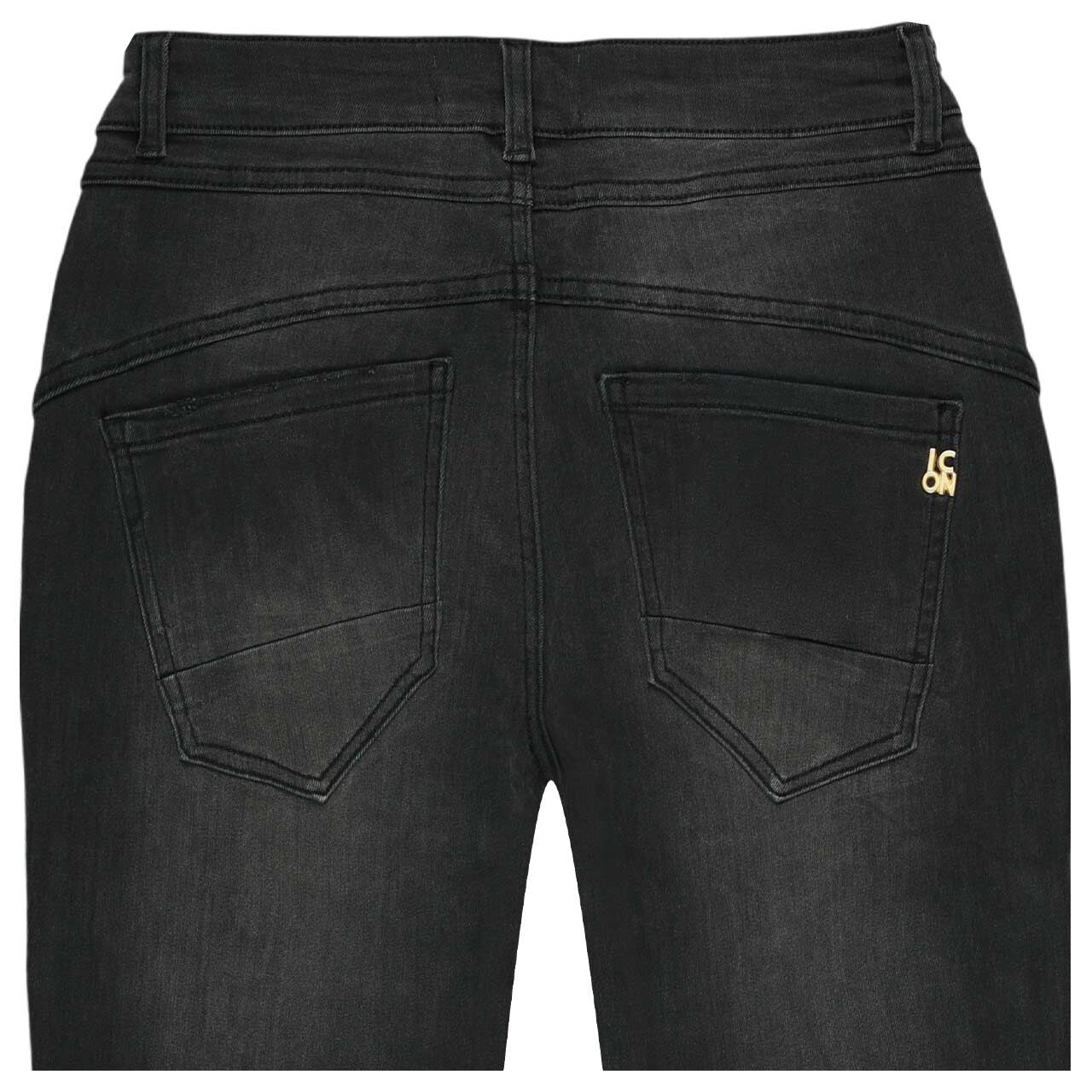Damenjeans California Sunrise von Senoritas Icon in Schwarz verwaschen, detaillierte Rückansicht