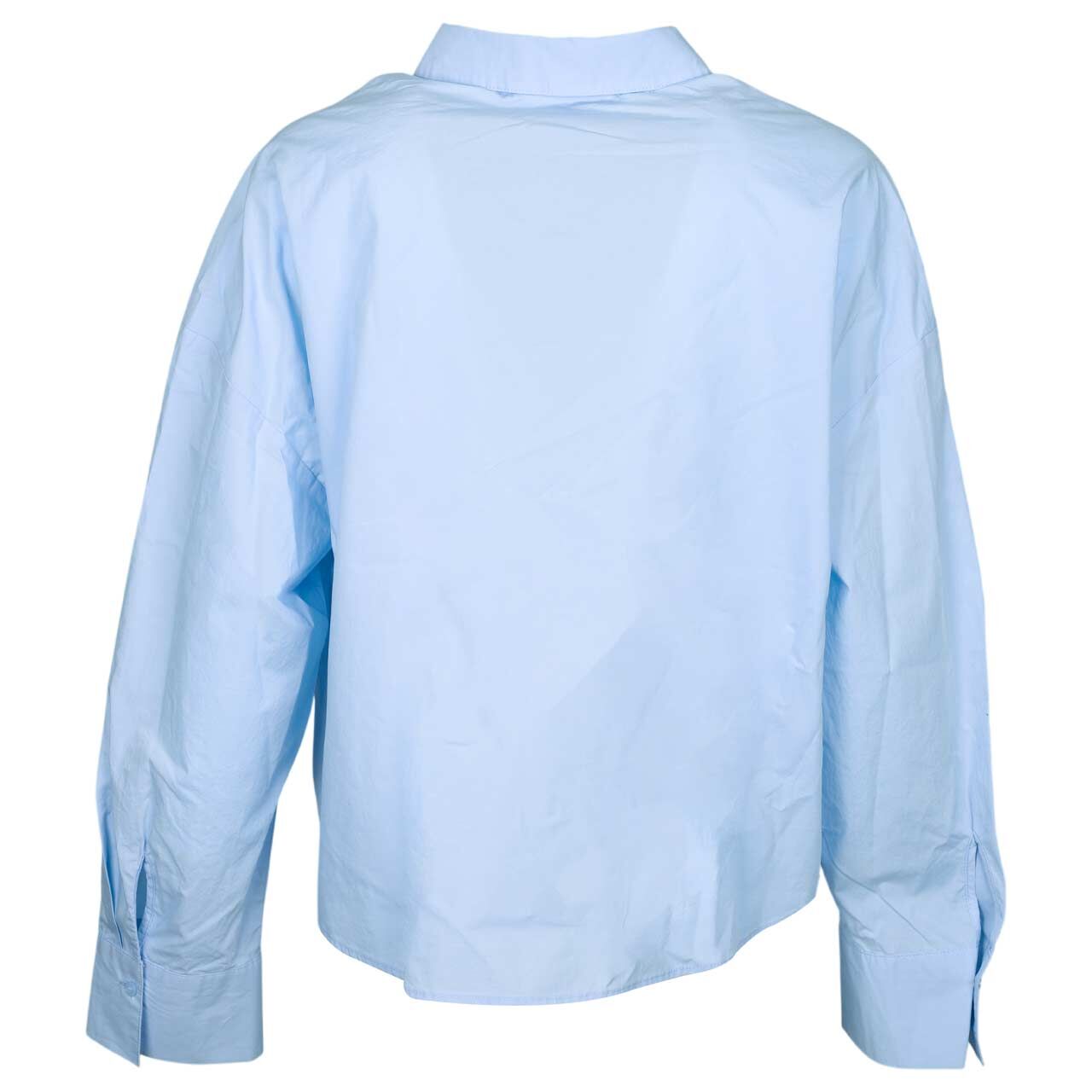 Damen Langarm Bluse von s.Oliver in Hellblau, Rückansicht