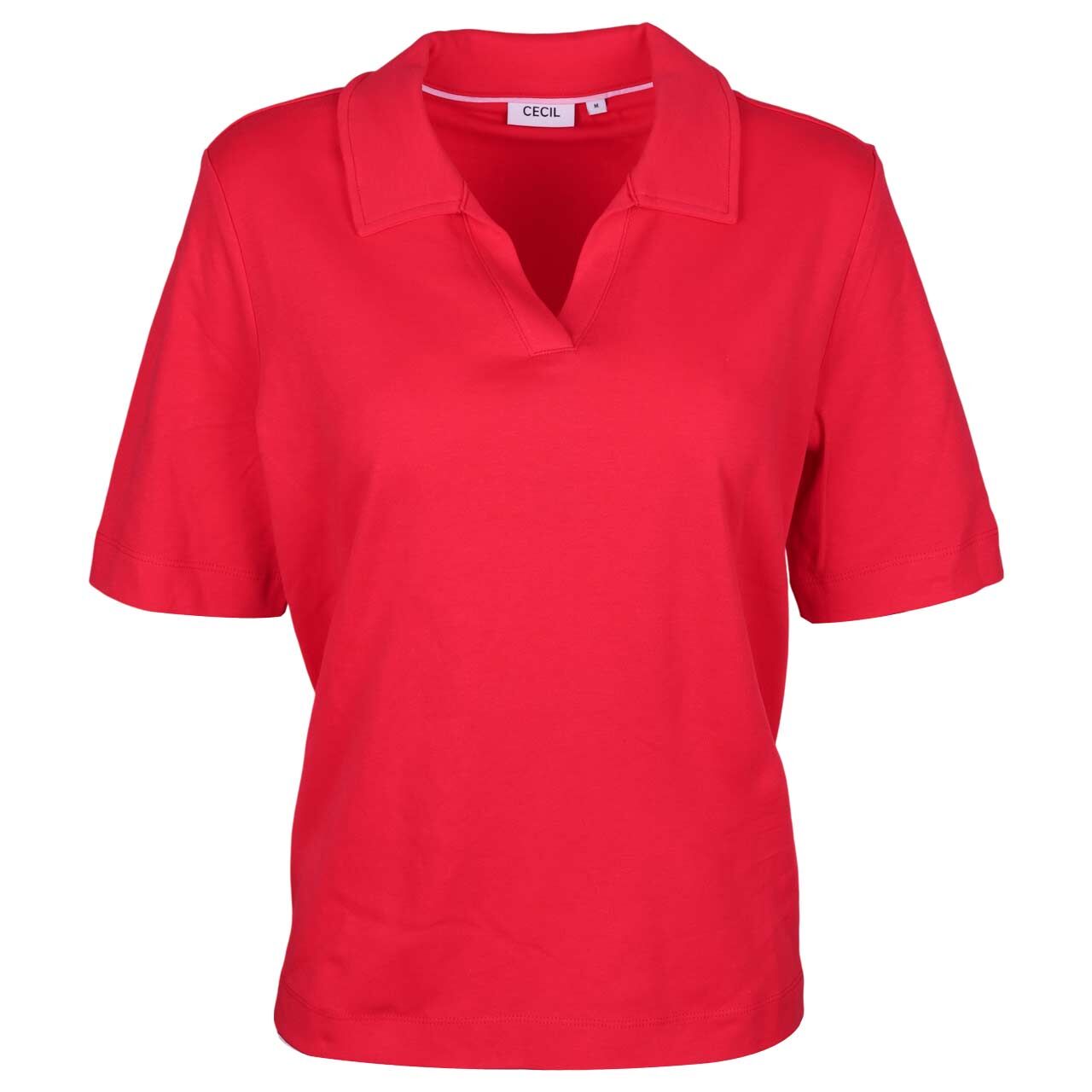 Cecil Damen Poloshirt Solid glazed apple red