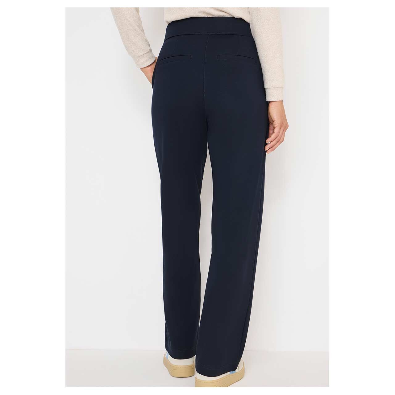 Damen Hose Neele Straight von Cecil in Dunkelblau, Rückansicht am Model