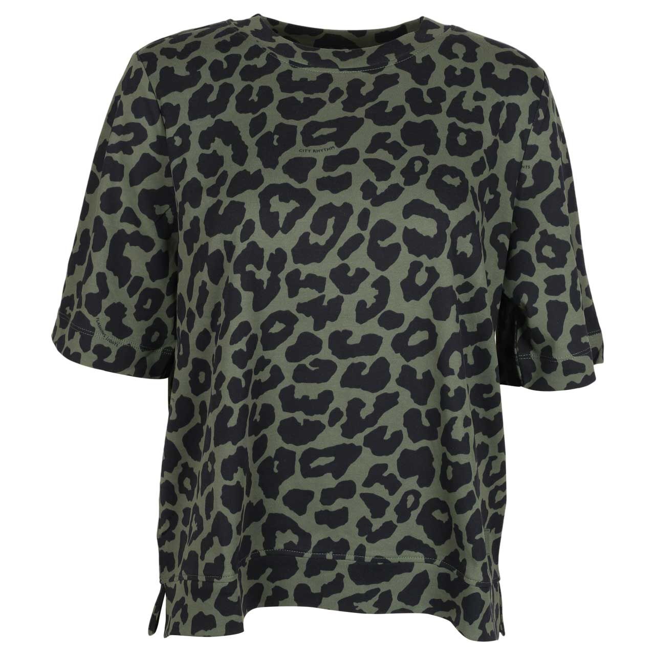 Cecil Damen T-Shirt Two-Tone Leo dried olive green
