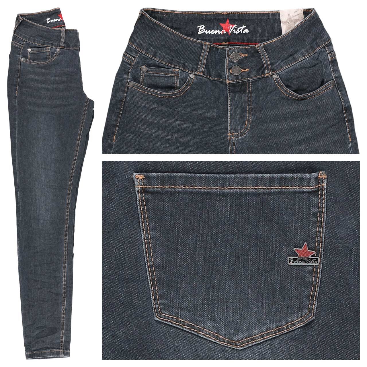Buena Vista Tummyless Stretch Denim Jeans graphite denim