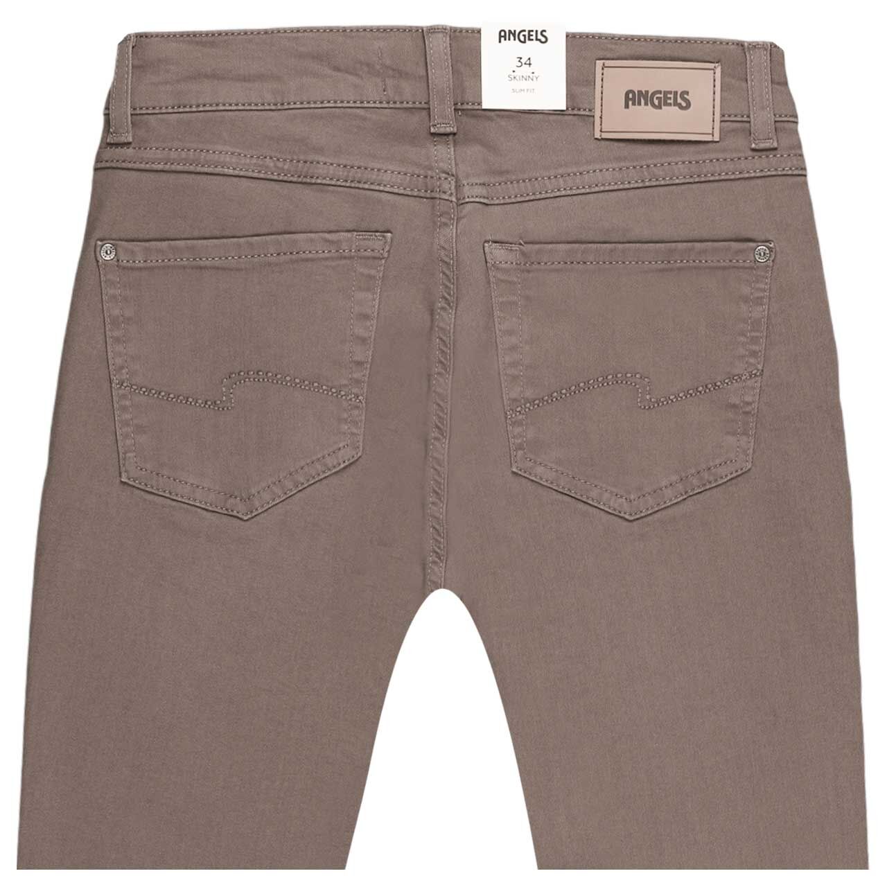 Stretch Damenjeans Skinny von Angels in Hellbraun, detaillierte Rückansicht
