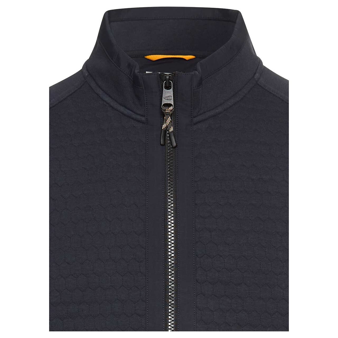 Herren Sweatjacke von Camel active in Dunkelblau, detaillierte Vorderansicht