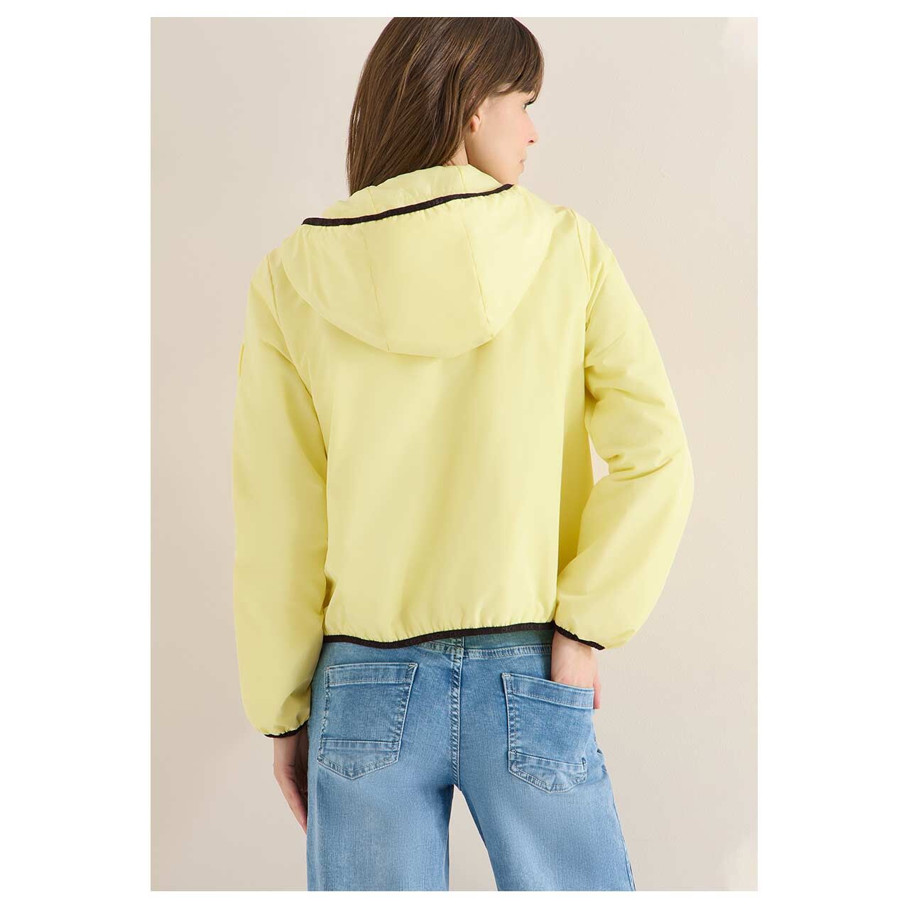 Damen Jacke Packable Padded Jacket von Cecil in Gelb, Rückansicht am Model