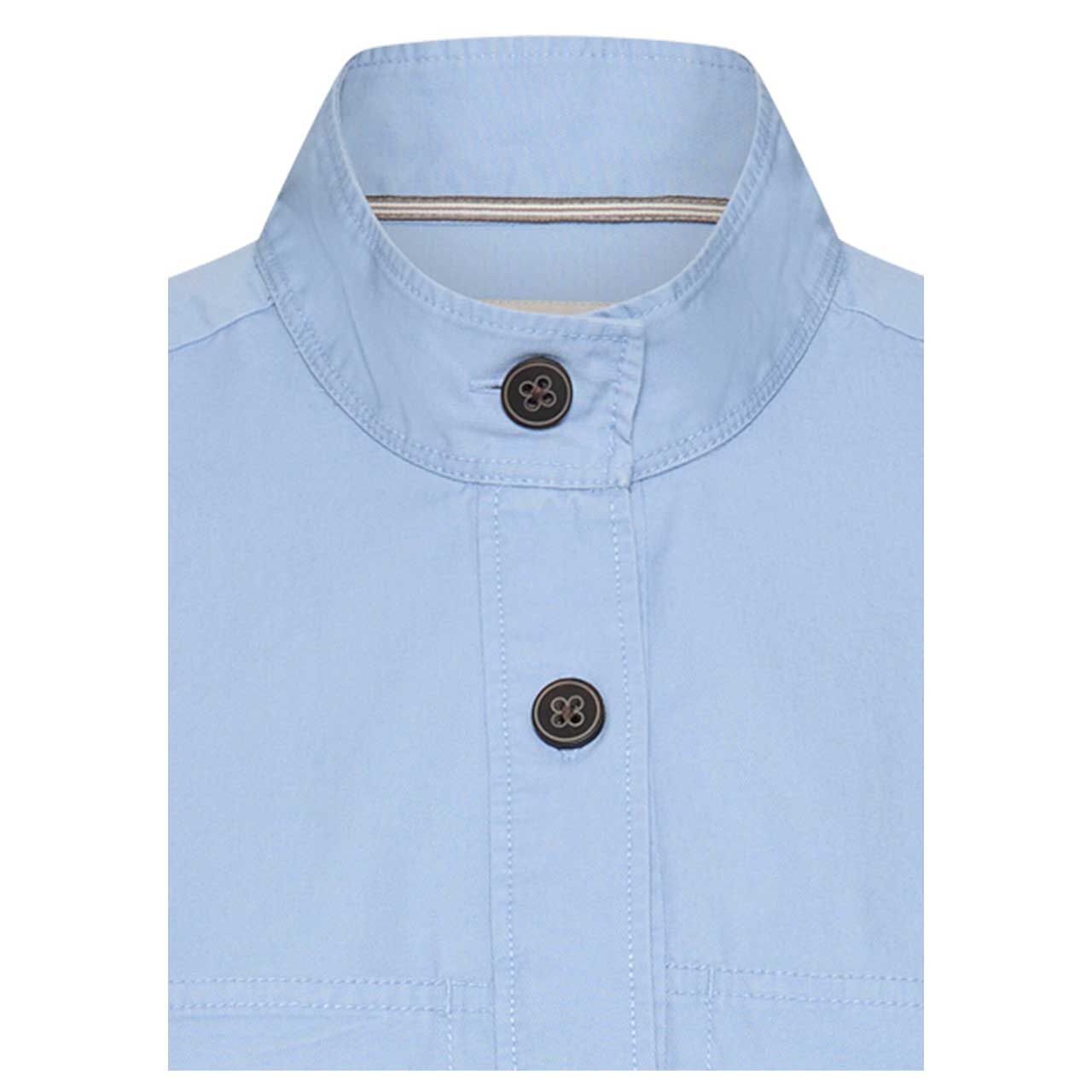 Damen Langarm Bluse von Camel active in Blau, detaillierte Vorderansicht