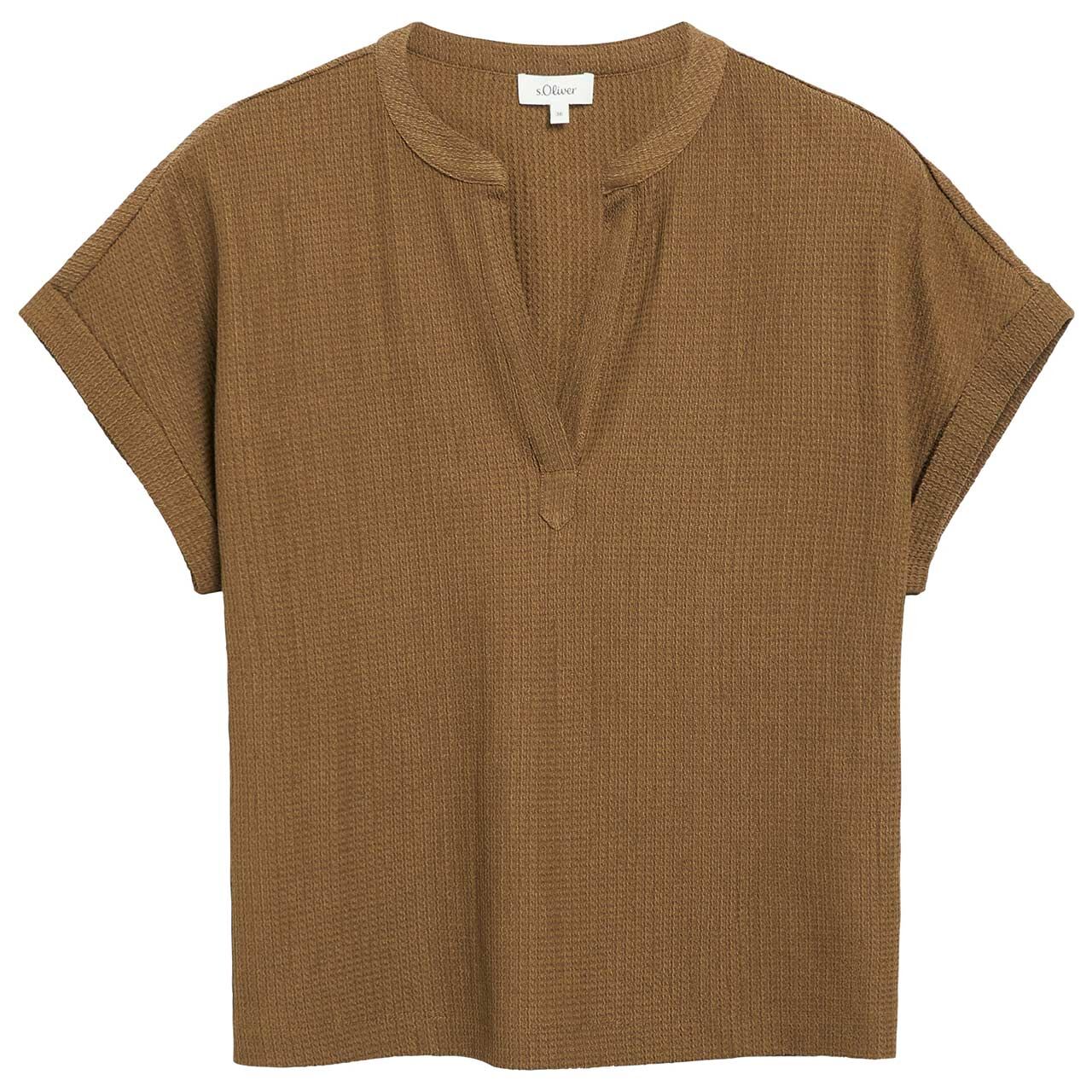 s.Oliver Damen T-Shirt teak brown