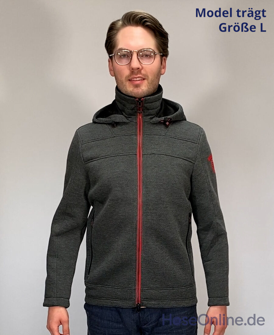Wellensteyn Florida Men Herren Jacke darkgreymelange/red