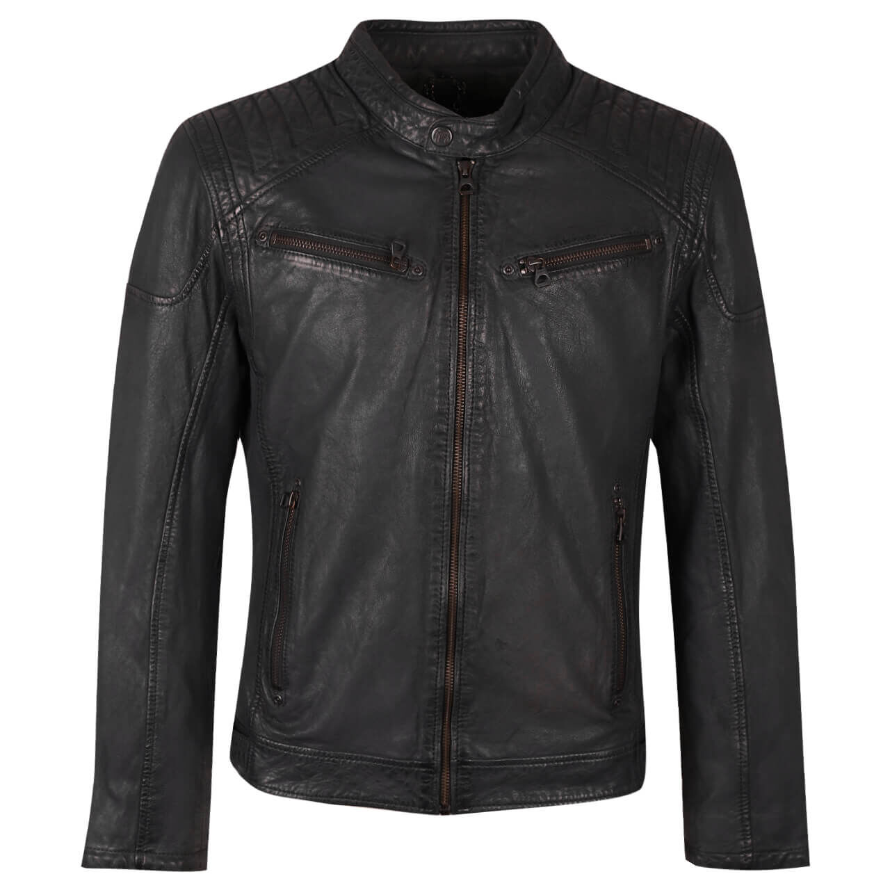 Mauritius Herren Lederjacke Natico grey blue Mauritius Herren Lederjacke Natico grey blue
