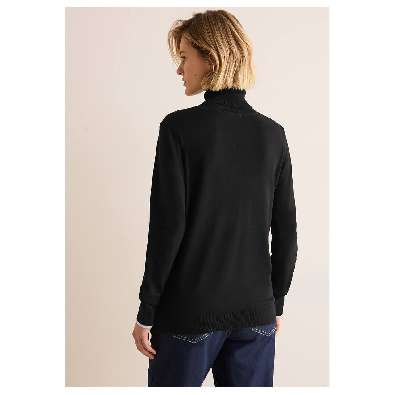 Cecil Damen Rollkragen Pullover Basic Roll Neck black