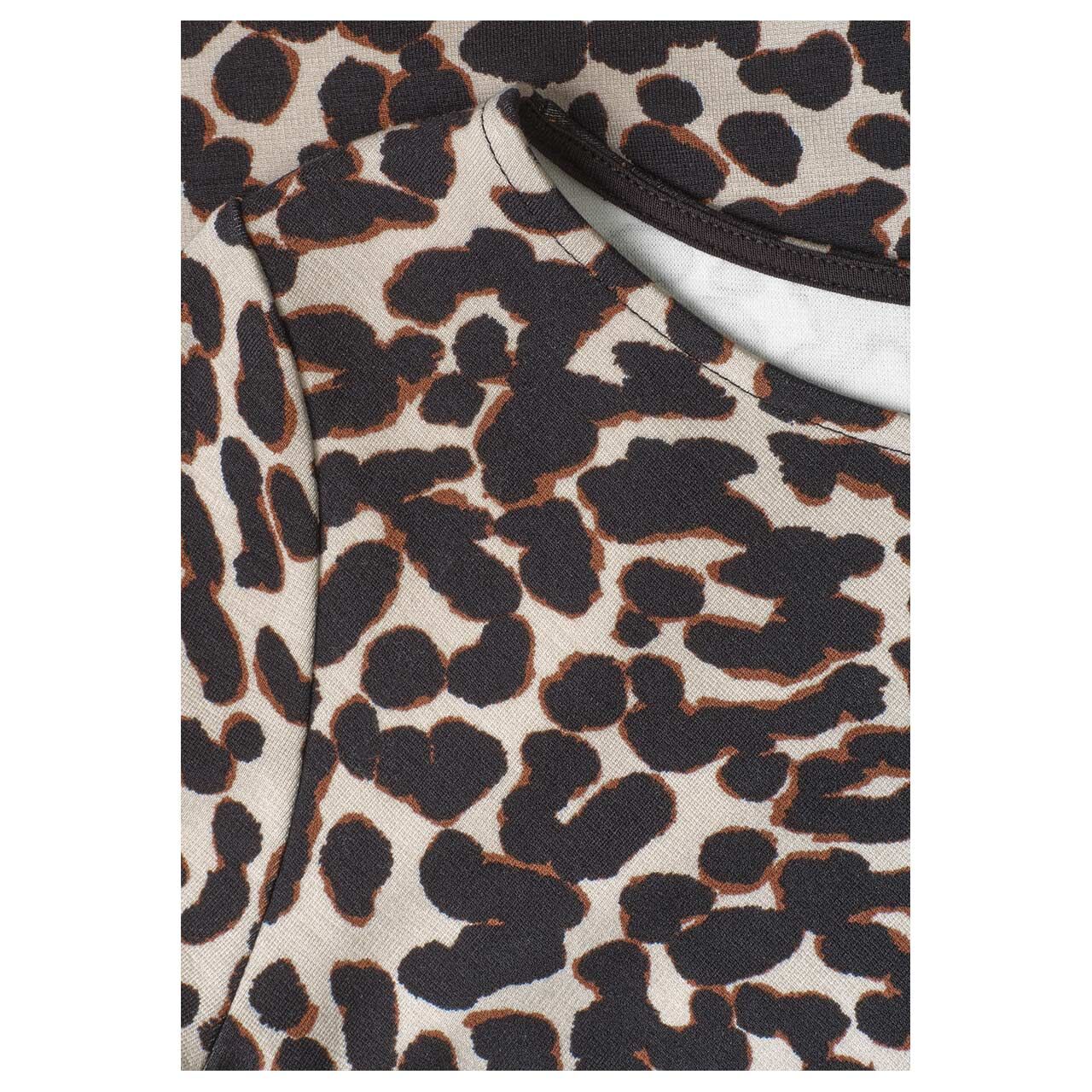 Damen Kurzarm Kleid Knot Jersey Dress von Street One Studio in Schwarz mit Print, Detailansicht Muster
