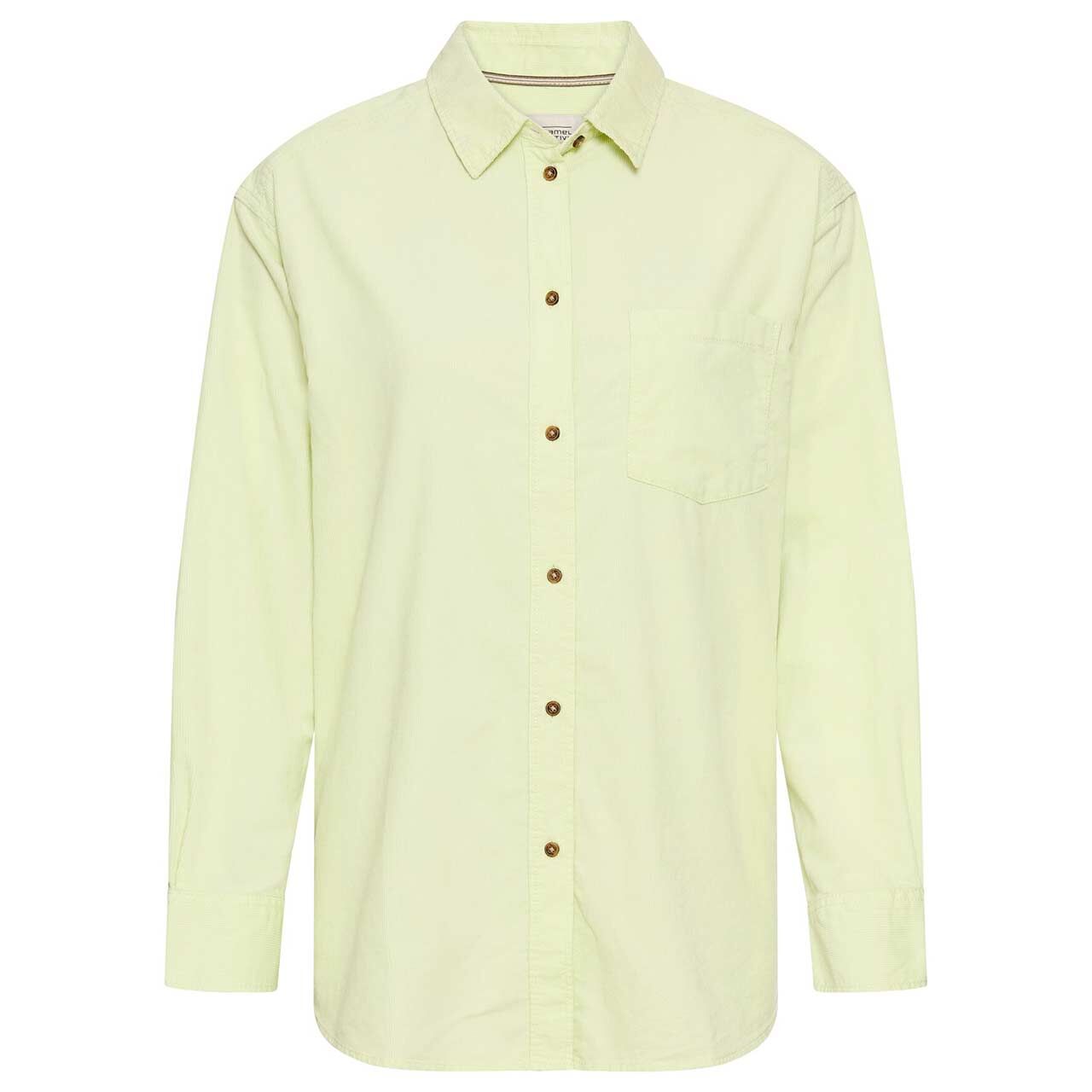 Camel active Damen Langarm Cord Bluse lime green