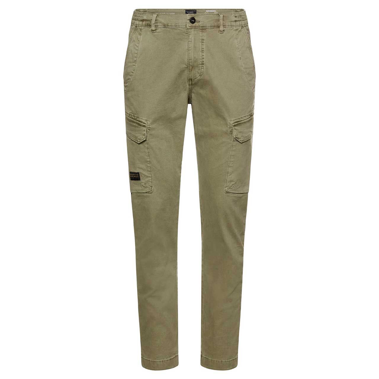 Herren Stretch Baumwollhose Houston von Camel active in Olivgrün, Vorderansicht
