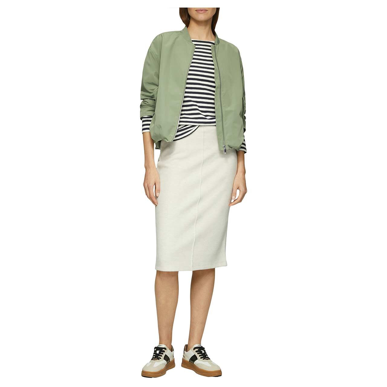 s.Oliver Damen Langarm Shirt navy white striped