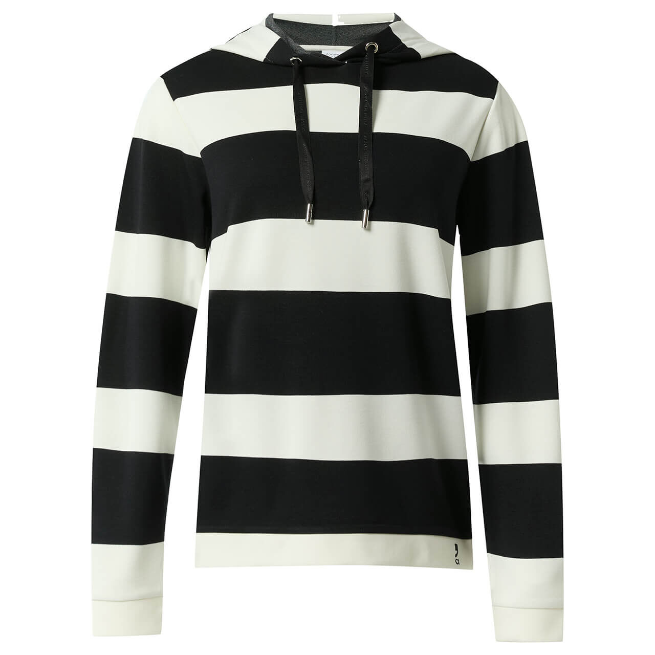 Comma Damen Hoodie Sweatshirt stripe black