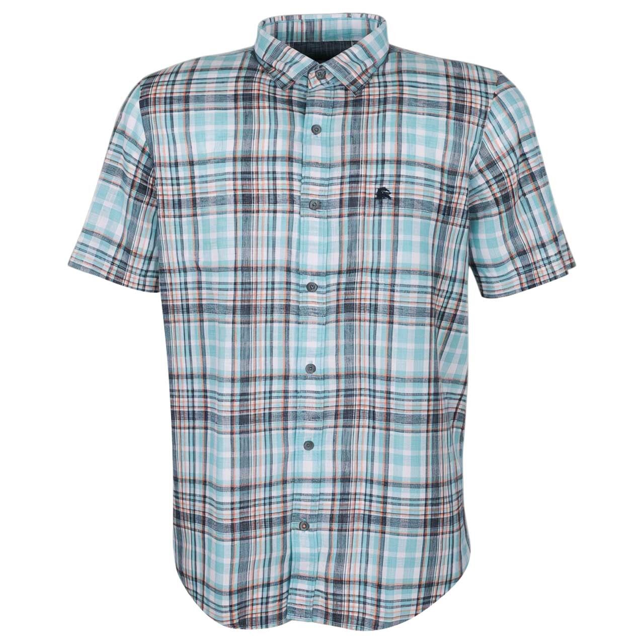 Lerros Herren 1/2 Arm Hemd reef blue check