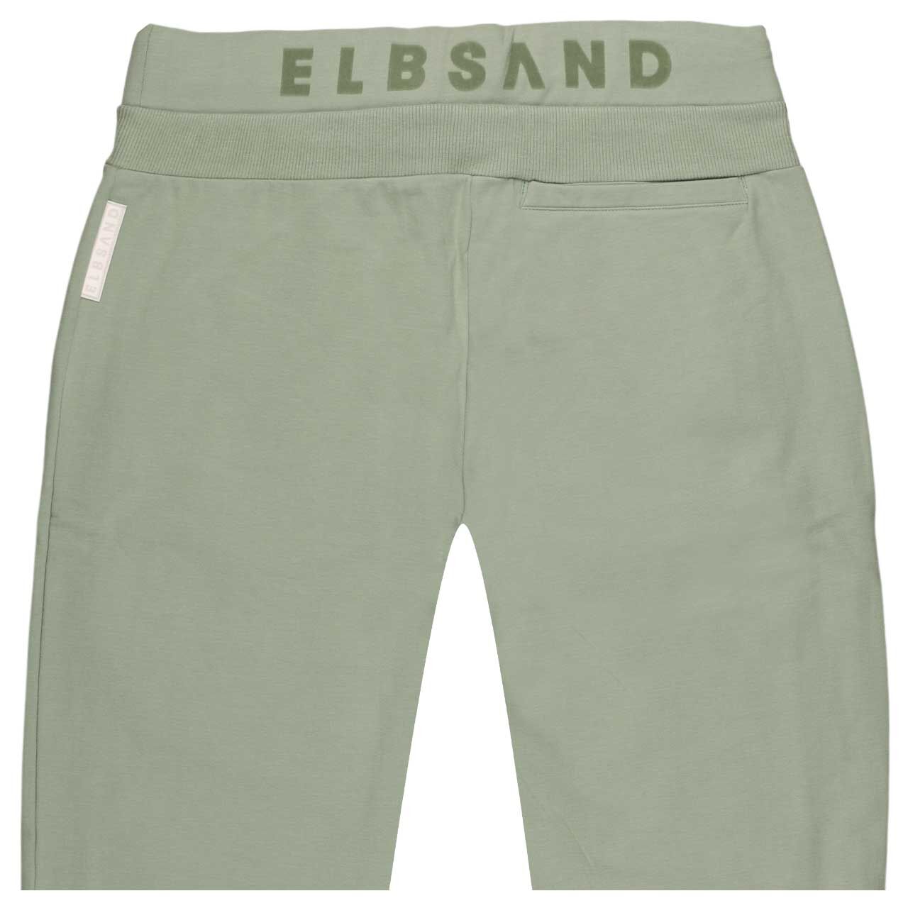 Stretch Damen Ankle Baumwollhose Brinja von Elbsand in Jadegrün, detaillierte Rückansicht