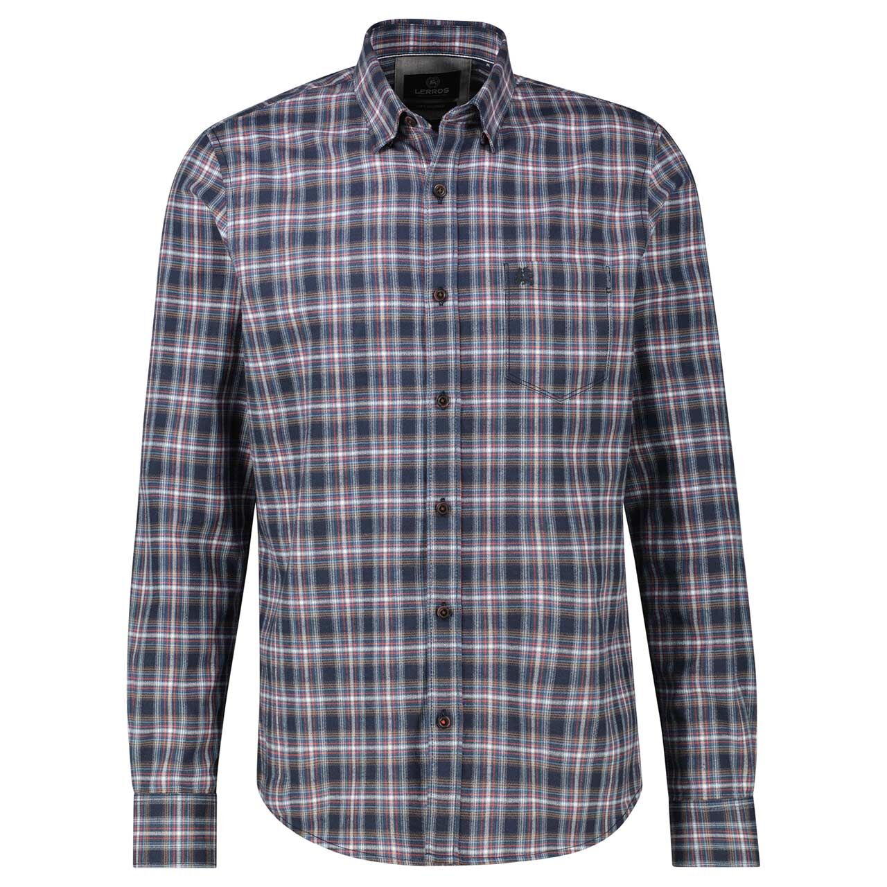 Lerros Herren Langarm Hemd classic navy blue