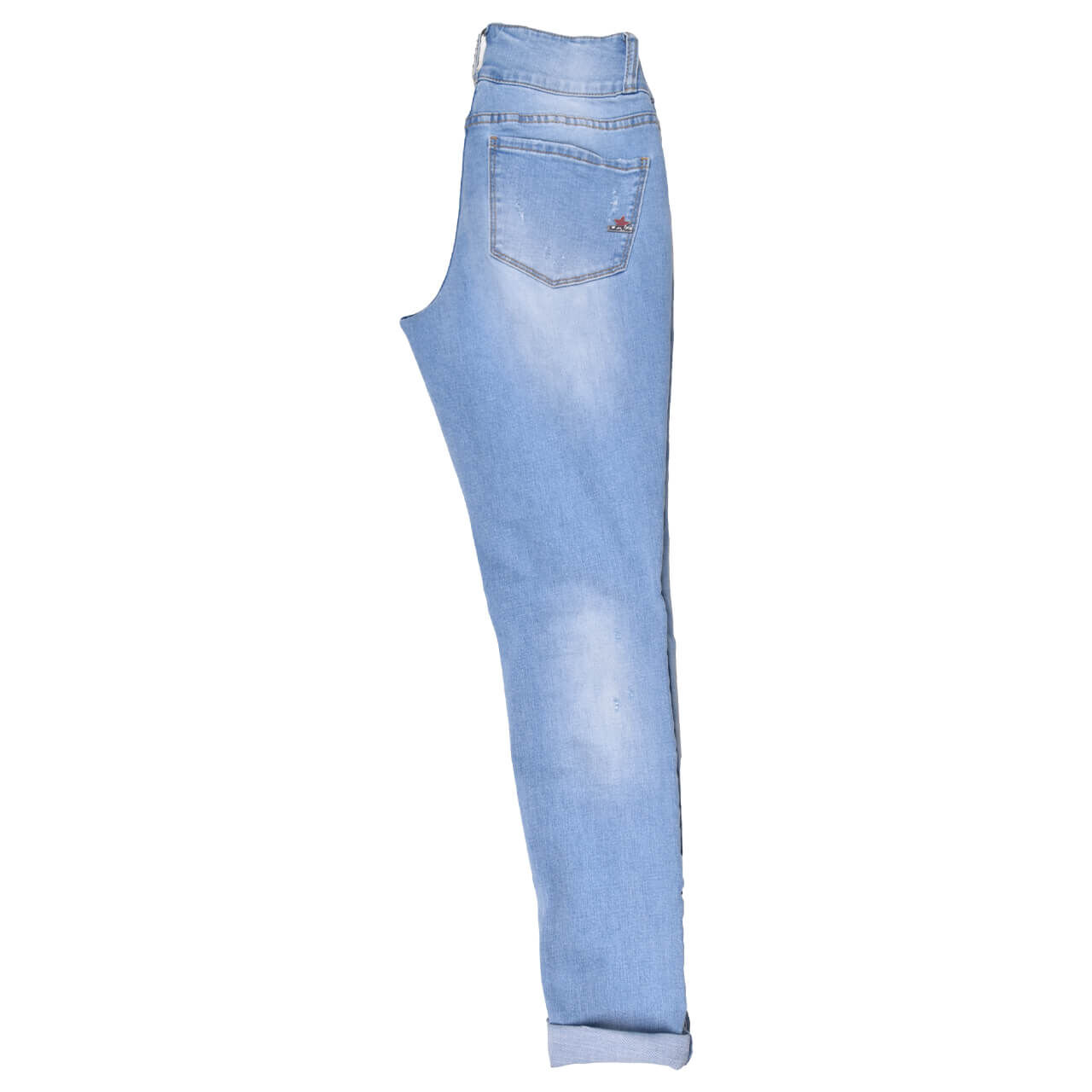 Buena Vista Jeans Tummyless Stretch Denim für Damen in Hellblau mit Destroyed-Effekten, FarbNr.: 4303