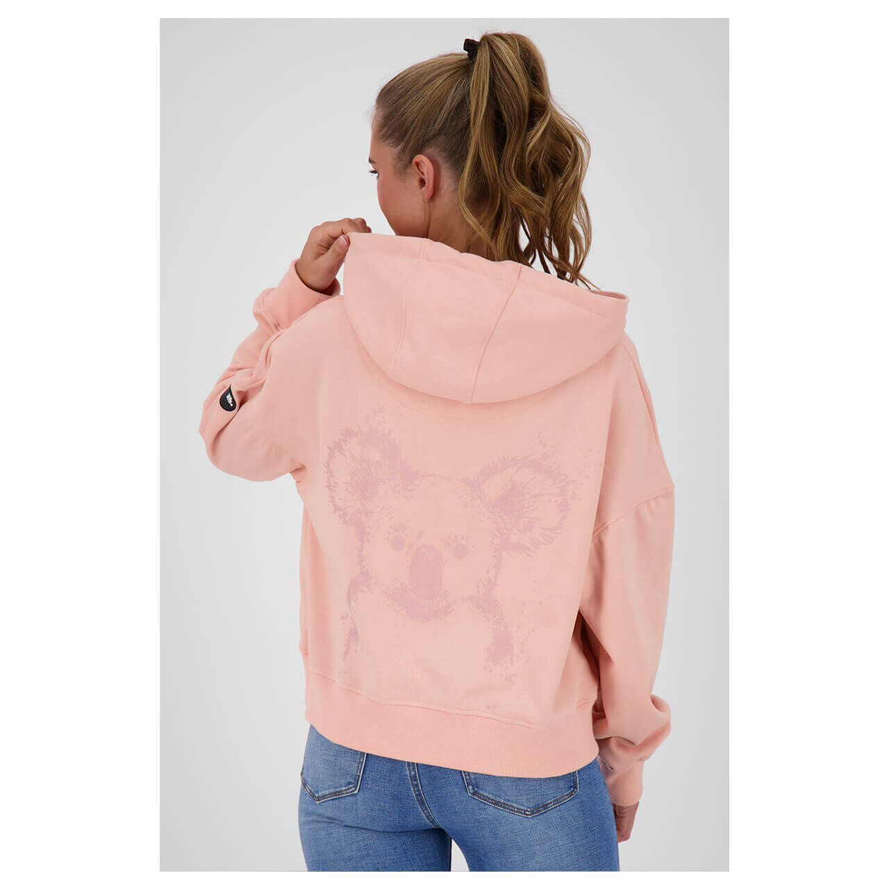 Alife and Kickin Jessy B Hoodie Sweatshirt für Damen in Rosa mit Print, FarbNr.: 4100